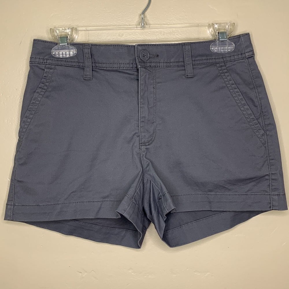 A NEW DAY Gray Chino Style Cotton Spandex Shorts Size 0